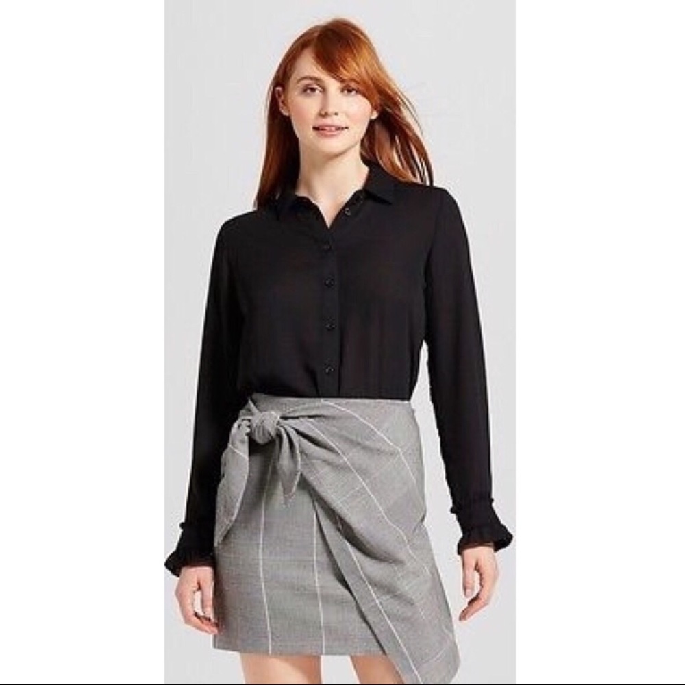 Women’s ruffle cuff blouse by Who What Wear BNWT